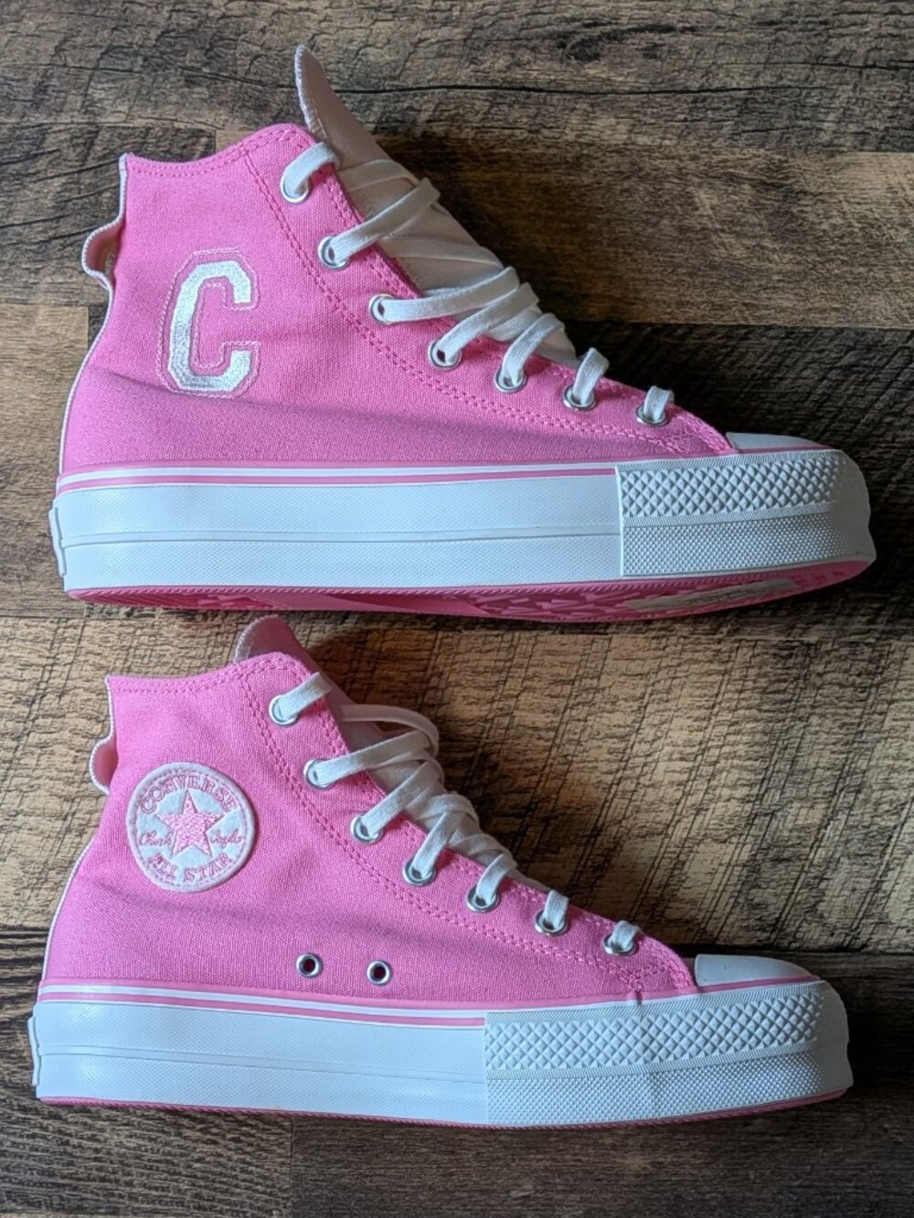 Converse Pink High-Top Platform Sneakers